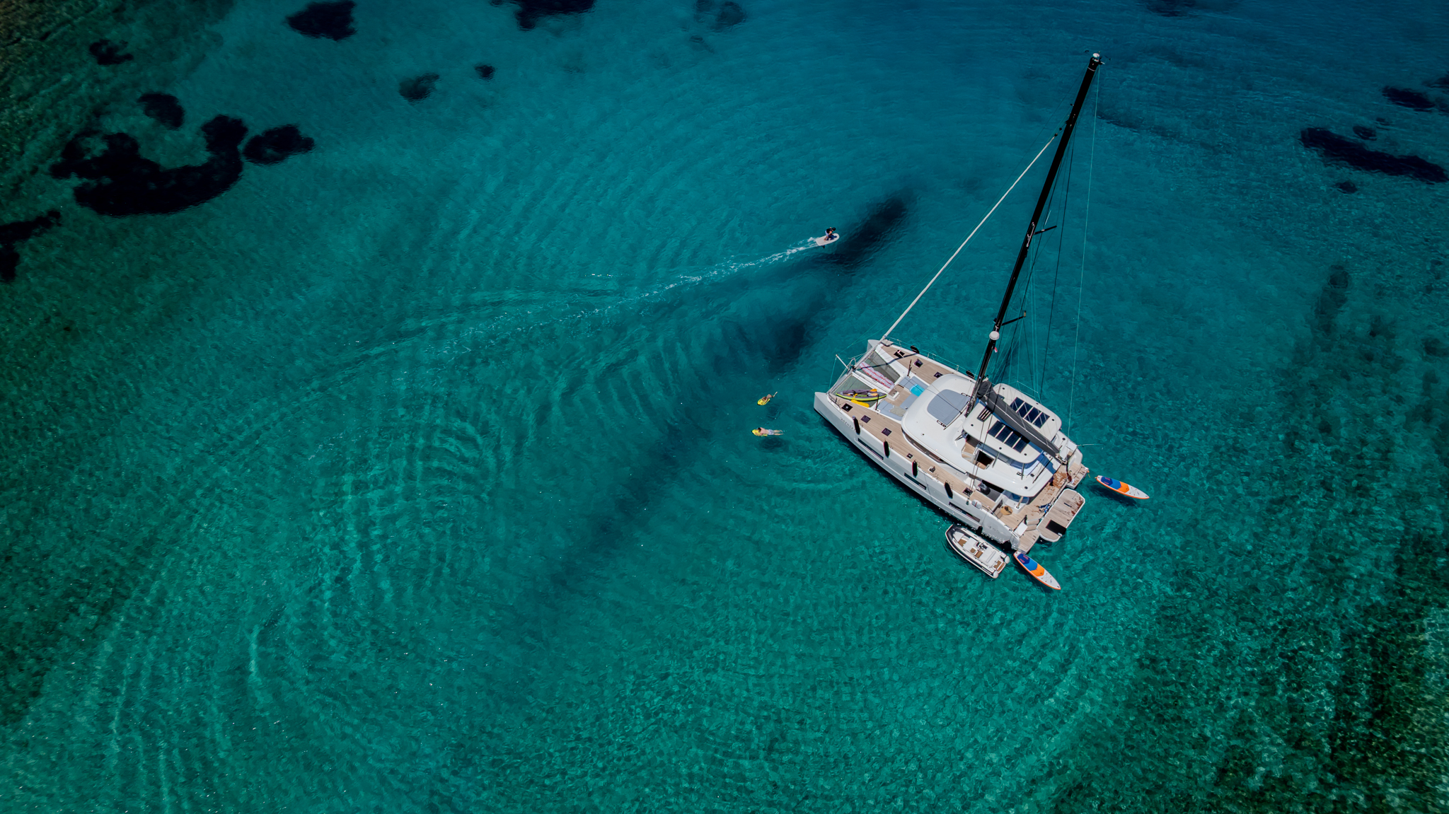 Agenda 55 at sunset anchorage Croatia